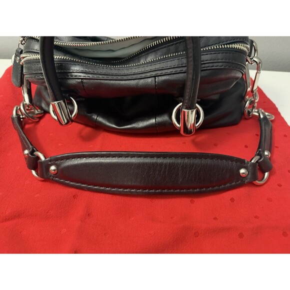 Coach KRISTIN Leather Satchel Handbag Double Strap & Zipper D1093-14782 Dust Bag - Picture 15 of 16
